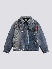 Denim Jacke Streetwear – Bomberjacke im Sukajan-Stil für Herren und Damen