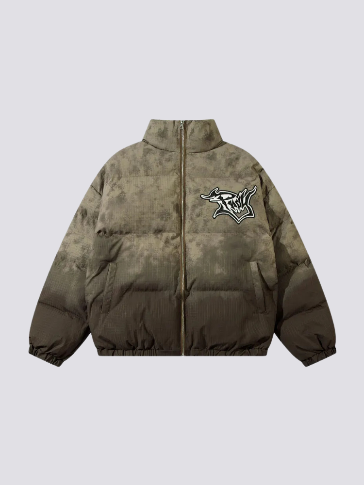 Pufferjacke – bestickt, Bomberjacke im japanischen Design