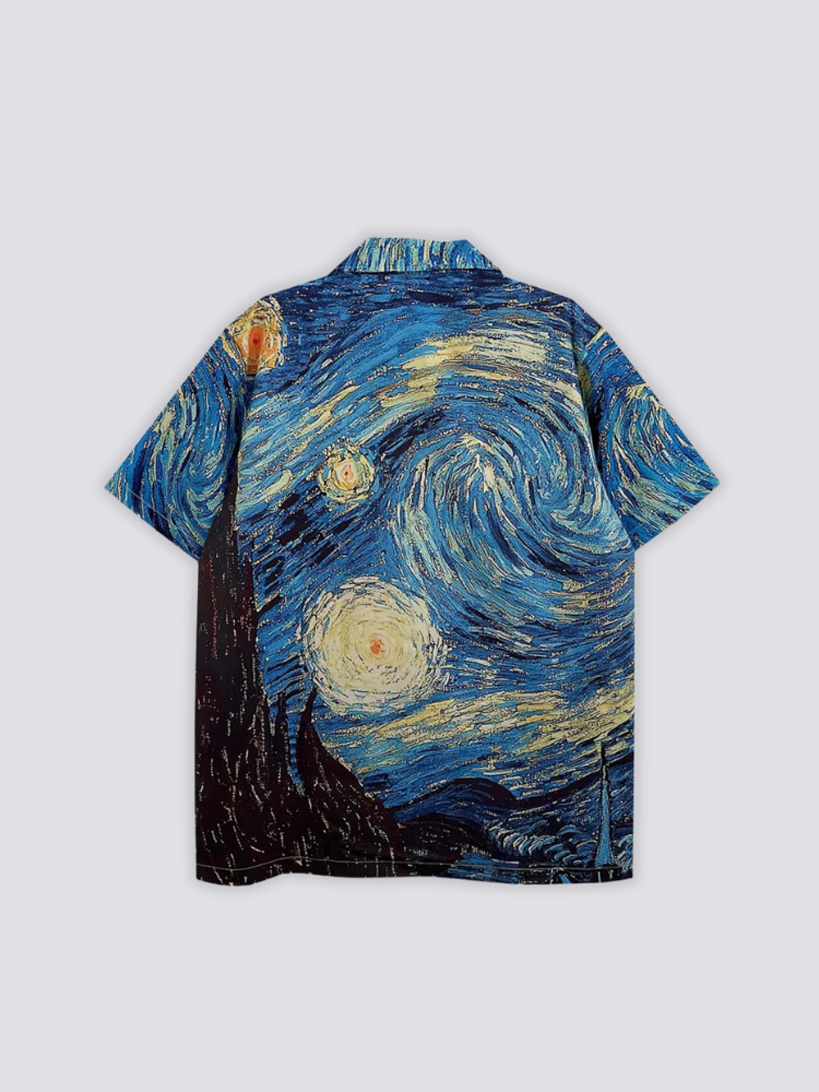 Van Gogh Hemd – Langarm, Hemd im japanischen Design