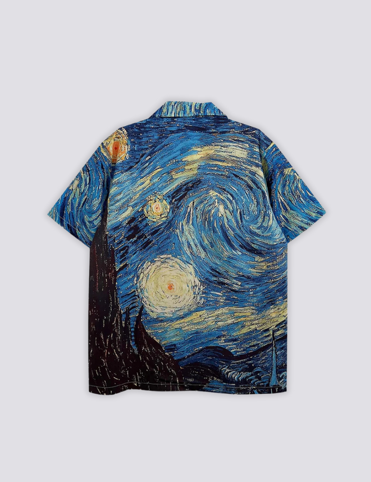 Van Gogh Hemd – Langarm, Hemd im japanischen Design