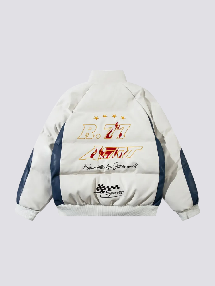 Jacke im Biker-Stil – bestickt, Bomberjacke im japanischen Design