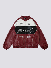 Lederjacke Aviator – bestickt, Bomberjacke im japanischen Design