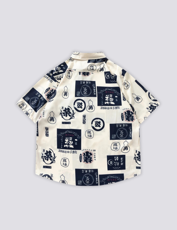 Asiatisches Hemd – Langarm, Hemd im japanischen Design