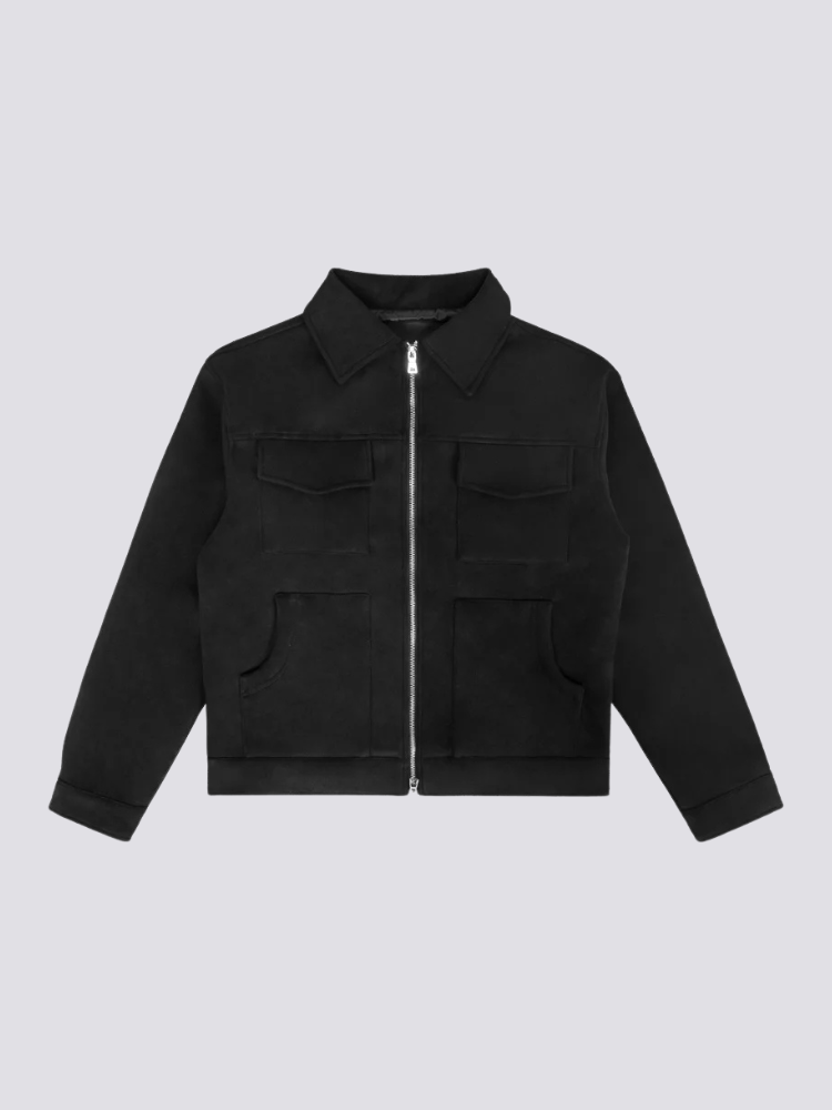 Wildlederweste – Patches, Varsity-Jacke im japanischen Design