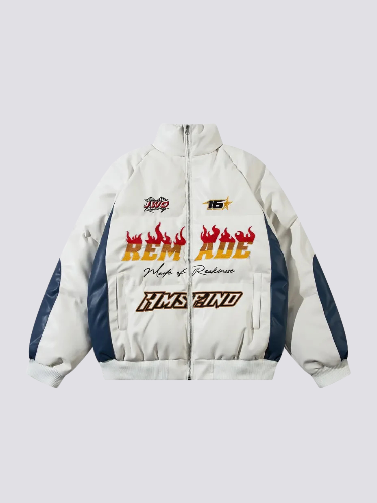 Jacke im Biker-Stil – Bomberjacke im Sukajan-Stil für Herren und Damen
