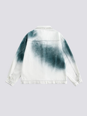 Tie Dye Denim Jacke – bestickt, Bomberjacke im japanischen Design