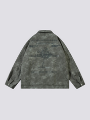 Grafik Jacke – bestickt, Bomberjacke im japanischen Design