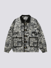 Old School Jacke – bestickt, Bomberjacke im japanischen Design