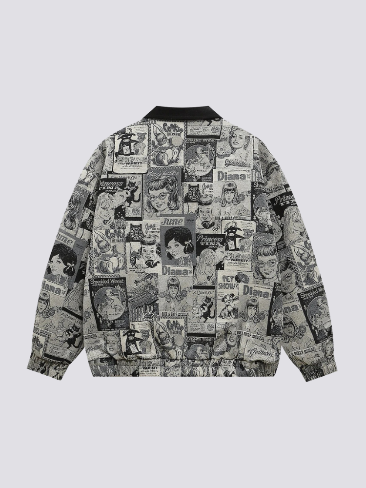 Old School Jacke – Detail: japanisches Motiv, Bomberjacke japanischen Stil