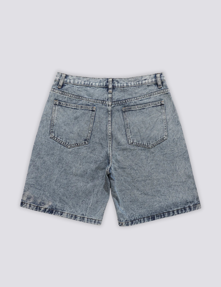 Patchwork Denim Shorts – kurz, Shorts im japanischen Design