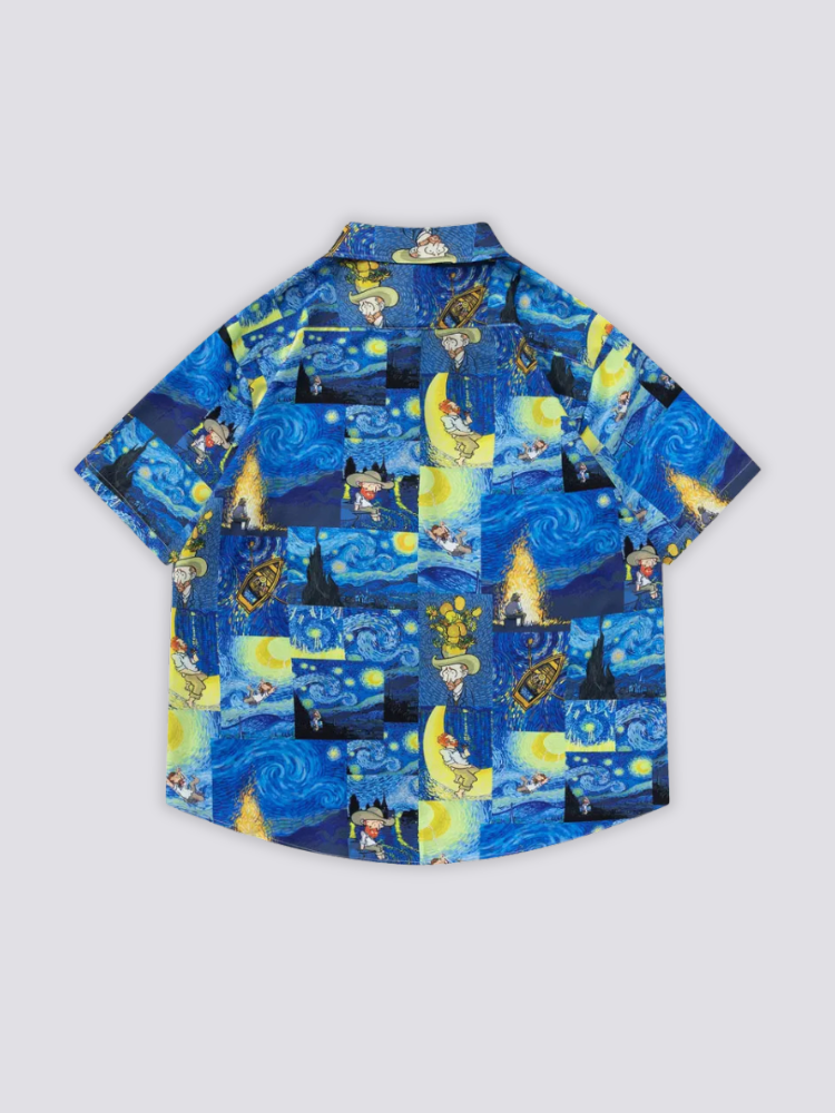 Sternennacht-Shirt – Oversize, T-Shirt im japanischen Design
