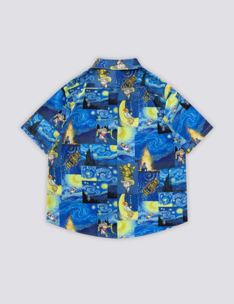 Sternennacht-Shirt – Oversize, T-Shirt im japanischen Design