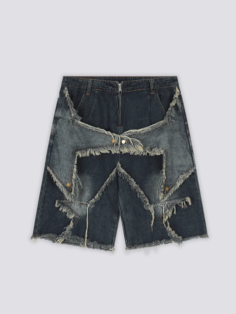 Distressed Denim Shorts – Shorts im Streetwear-Stil für Herren und Damen