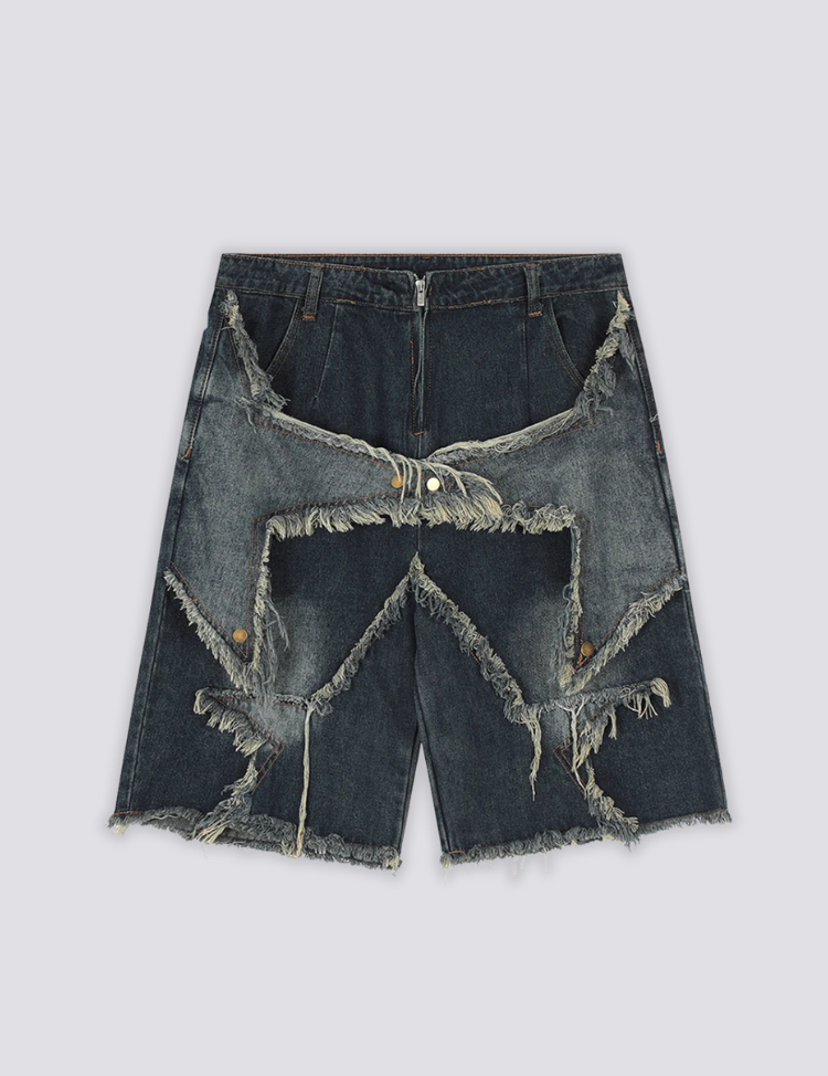 Distressed Denim Shorts – Shorts im Streetwear-Stil für Herren und Damen