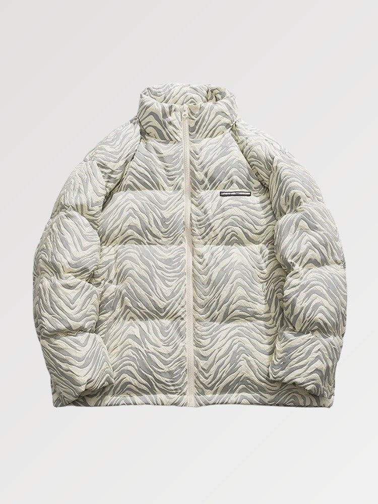 Daunenjacke 'ARN911', dick und tailliert – bestickt, Bomberjacke im japanischen Design