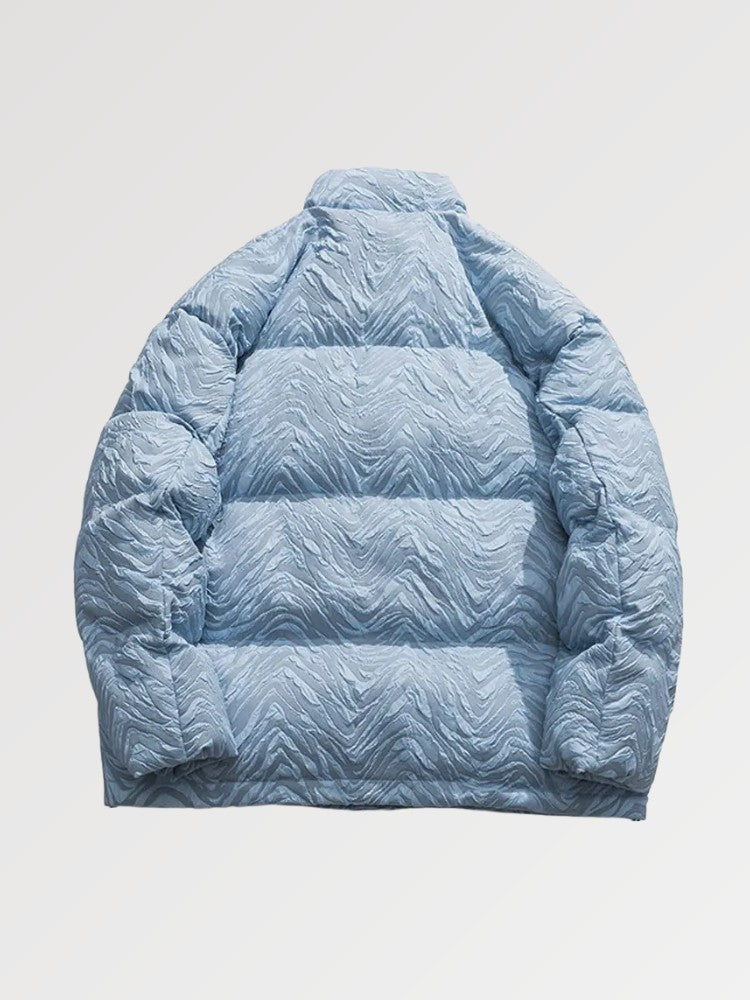 Daunenjacke 'ARN911', dick und tailliert – Detail: japanisches Motiv, Bomberjacke japanischen Stil