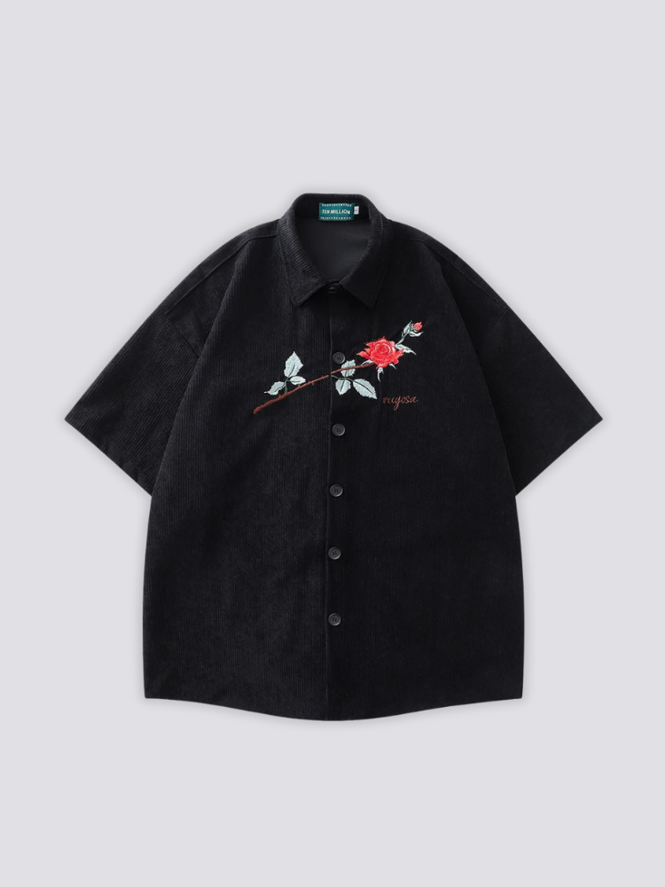 Besticktes Hemd – Langarm, Hemd im japanischen Design