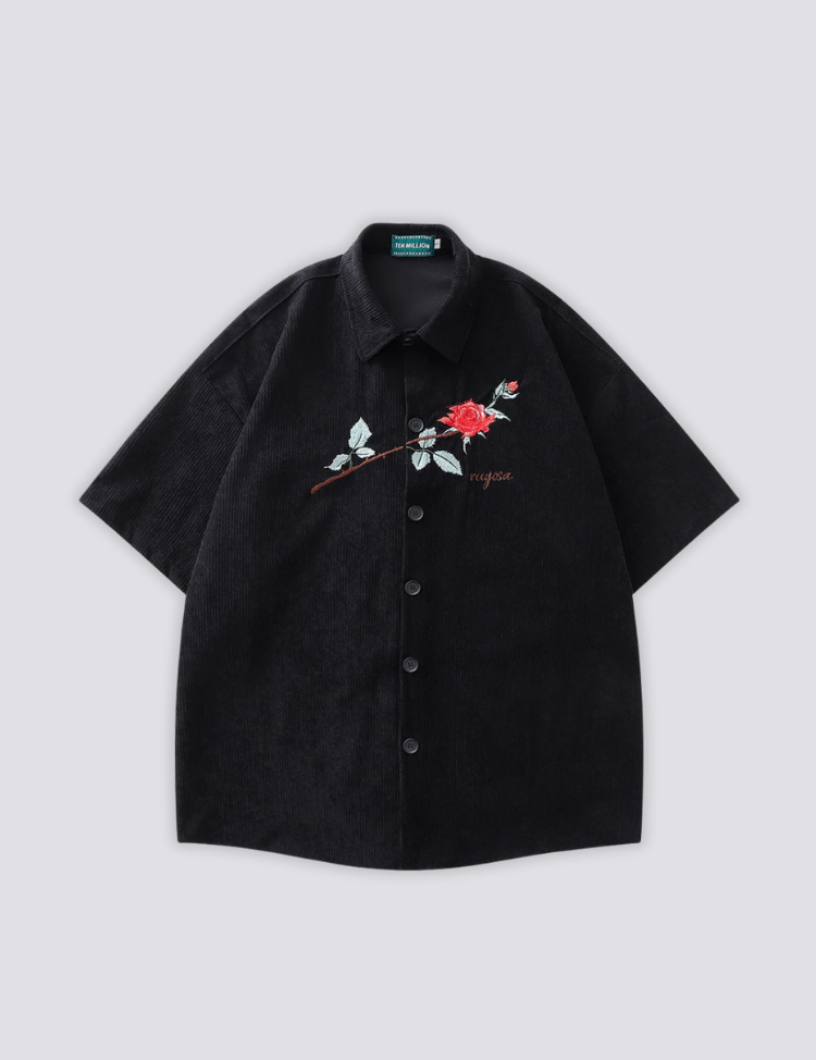 Besticktes Hemd – Langarm, Hemd im japanischen Design