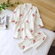 Pyjamaset mit Shorts – Pyjama im japanischen Stil für Herren und Damen