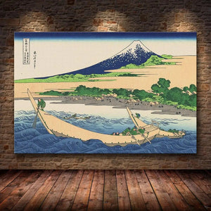 Japanischer Holzschnitt 'Fuji View'