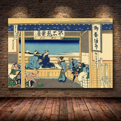 Japanischer Geisha-Holzschnitt 'Shiata'