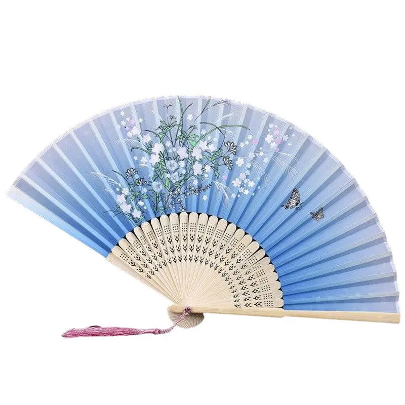 Hellblauer japanischer Fächer 'Miyazu' – Sensu, Fächer im japanischen Design