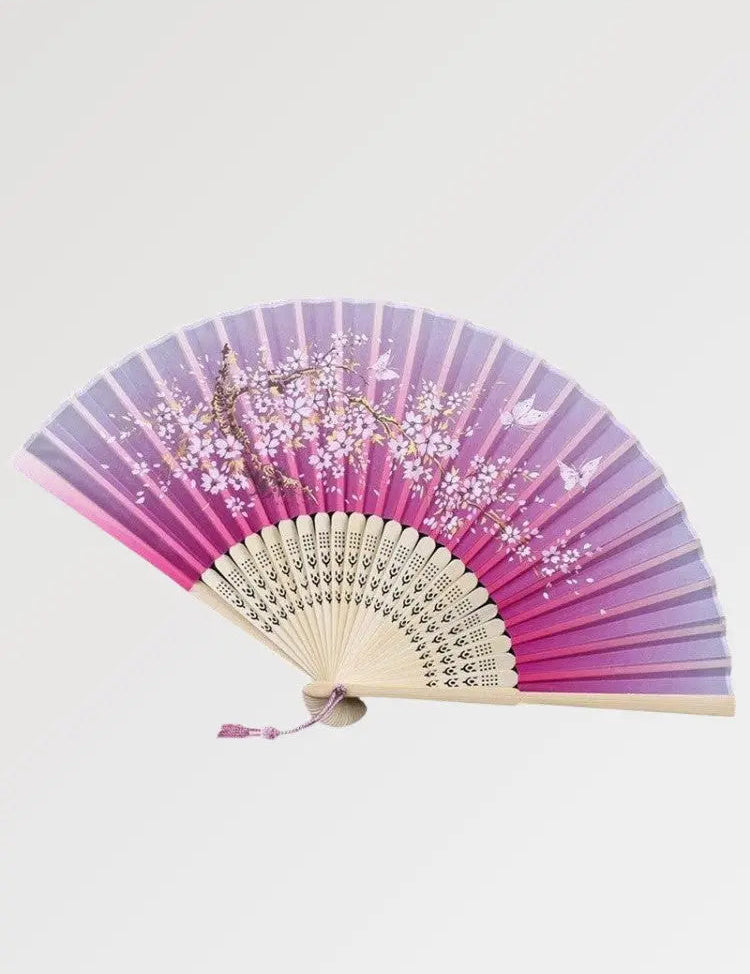 Japanischer fuchsiafarbener Fächer 'Miyoshi' – Fächer im traditionellen japanischen Stil für Unisex