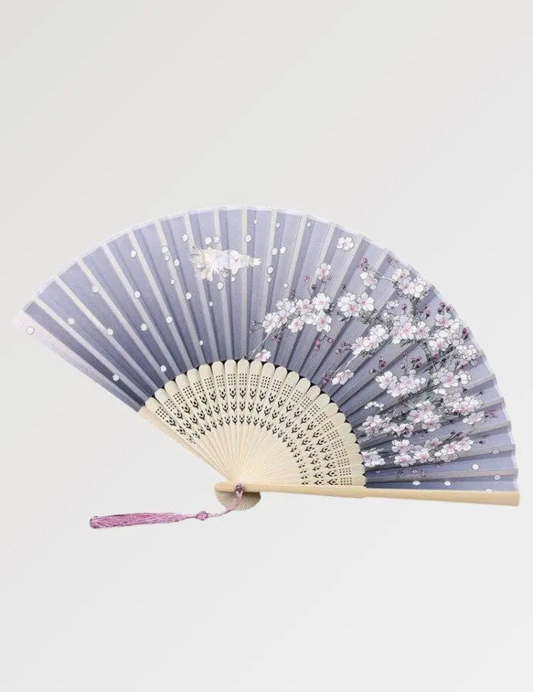 Japanischer Lavendelfächer 'Cloud' – Fächer im traditionellen japanischen Stil für Unisex