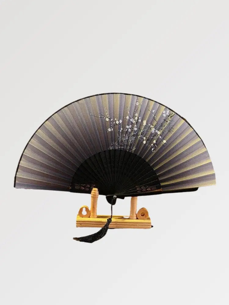 Schwarzer japanischer Fächer 'Sukuna' – Fächer im traditionellen japanischen Stil für Unisex