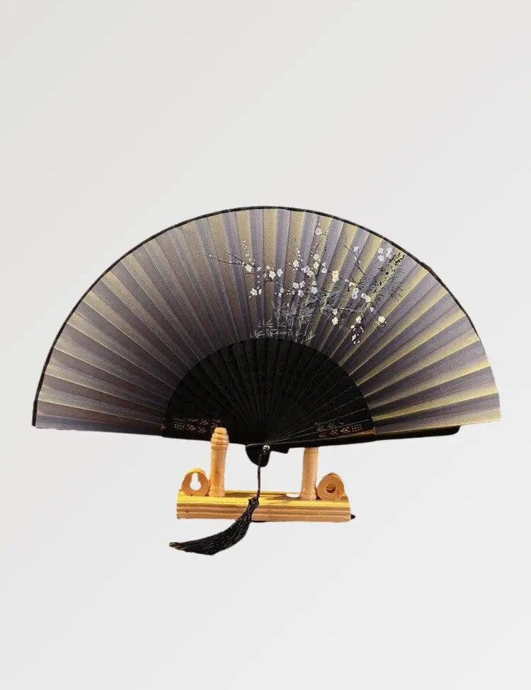 Schwarzer japanischer Fächer 'Sukuna' – Fächer im traditionellen japanischen Stil für Unisex