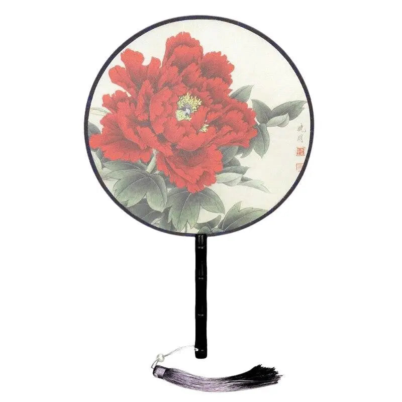 Runder rosa japanischer Fächer 'Kitanagoya – Sensu, Fächer im japanischen Design