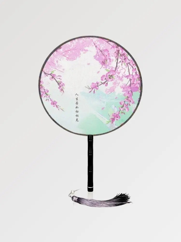 Runder japanischer Sakura-Fächer 'Tahara' – Fächer im traditionellen japanischen Stil für Unisex