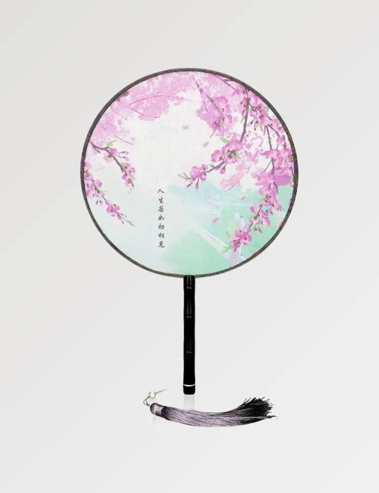 Runder japanischer Sakura-Fächer 'Tahara' – Fächer im traditionellen japanischen Stil für Unisex