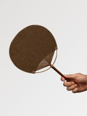 Japanischer Uchiwa-Fächer 'Shoji' – Detail: aus Bambus und Papier, Fächer japanischen Stil