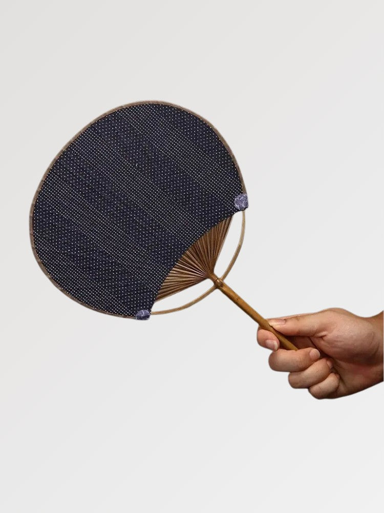 Japanischer Uchiwa-Fächer 'Shoji' – handgefertigt: detailreicher Fächer im japanischen Stil