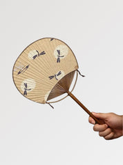 Japanischer Uchiwa-Fächer 'Shoji' – Frontansicht Fächer für Dekoration und Sommer