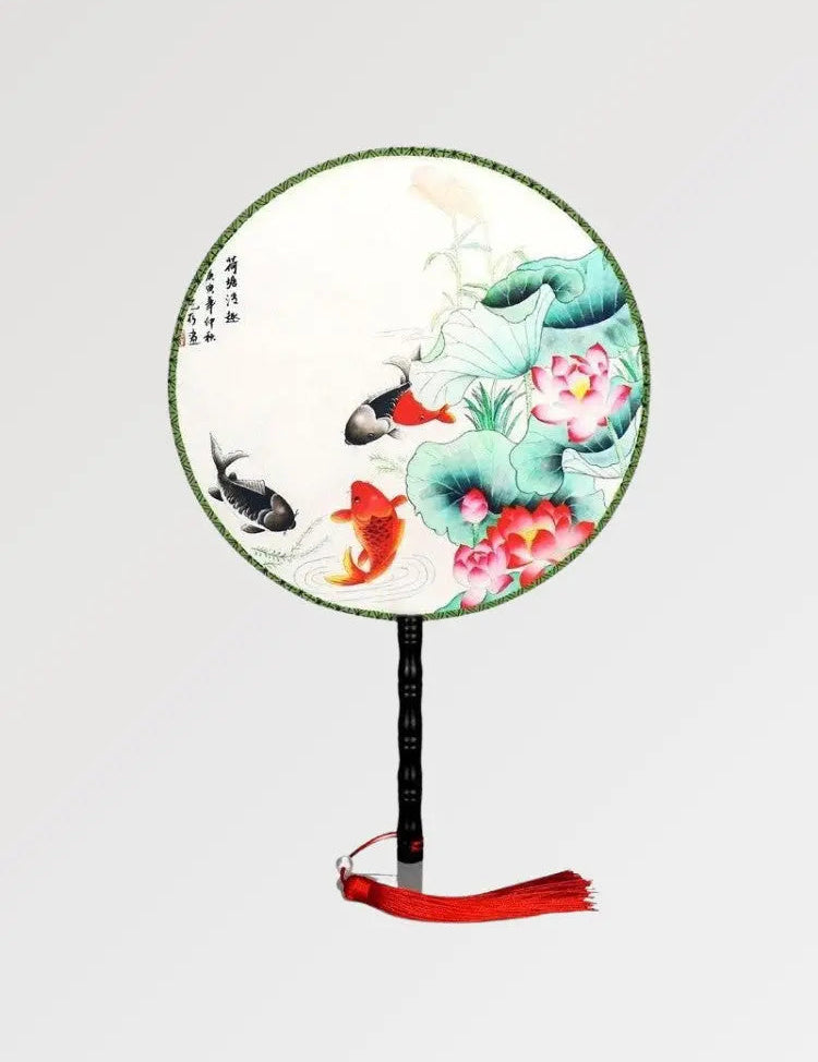 Japanischer Fächer mit Fischmotiv 'Chita' – Fächer im traditionellen japanischen Stil für Unisex