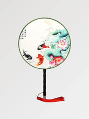 Japanischer Fächer mit Fischmotiv 'Chita' – Fächer für Dekoration und Sommer, Premium-Qualität