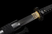 Voll Schwarz Katana – Detail: scharfe Klinge, Katana japanischen Stil