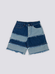 Ausgefranste Denim-Shorts – Shorts im Streetwear-Stil für Herren und Damen