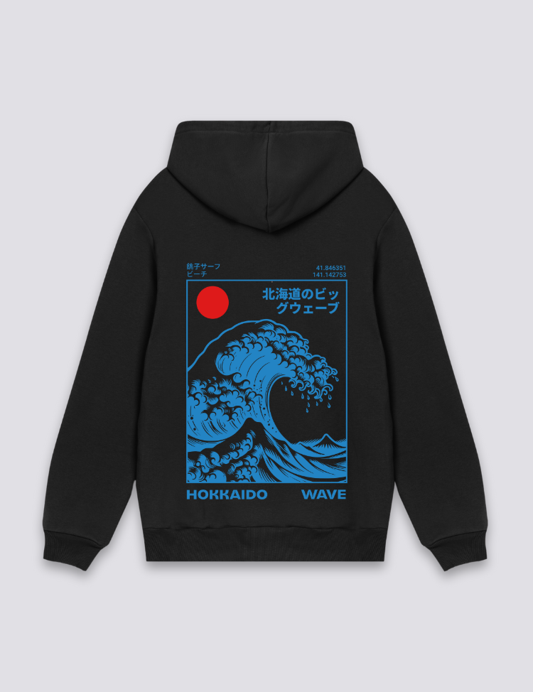 Kanagawa-Wellen-Hoodie – Hoodie im Streetwear-Stil für Herren und Damen