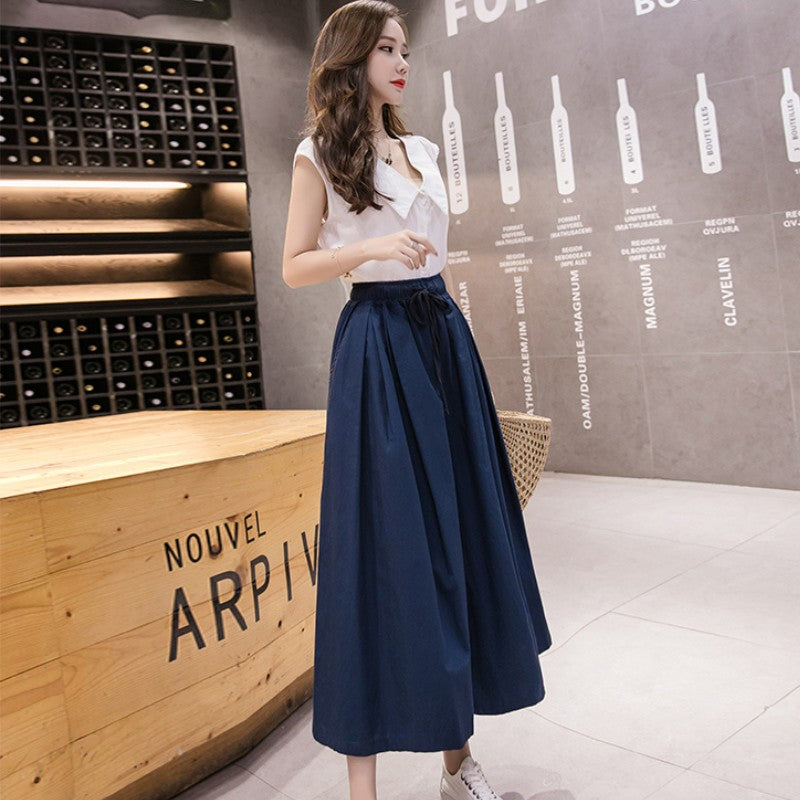 Hakama 'Aoi Nokon für Frauen – weiter Schnitt, Hose im japanischen Design