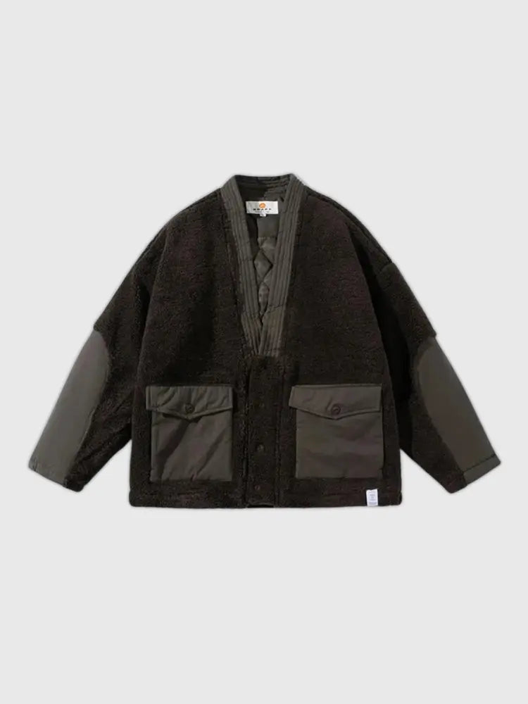 Hanten Wolle Patchwork – japanisches Gewand, Kimono im japanischen Design