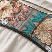 Jeansjacke mit Blumenstickerei 'OJK711 – Detail: japanisches Motiv, Bomberjacke japanischen Stil