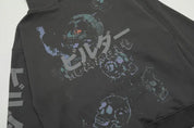 Hoodie mit japanischem Schriftzug 'Sannagi' – Baumwolle: detailreicher Hoodie im japanischen Stil