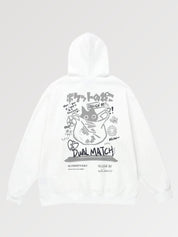 Kapuzenpullover im japanischen Stil 'Cat Fury' – Oversize, Hoodie im japanischen Design