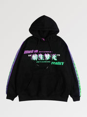 Kapuzenpullover mit japanischen Schriftzeichen 'Glitch' – Hoodie im Streetwear-Stil für Herren und Damen