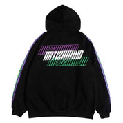 Kapuzenpullover mit japanischen Schriftzeichen 'Glitch' – Hoodie für Winter und Herbst, Premium-Qualität