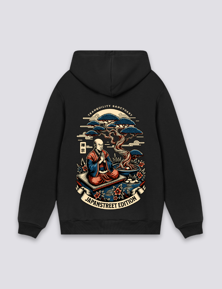 Kapuzenpulli mit japanischem Aufdruck – Hoodie im Streetwear-Stil für Herren und Damen