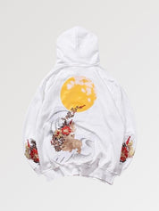 Japanischer Mond-Kapuzenpulli 'Moonlight' – Oversize, Hoodie im japanischen Design